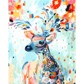 Canvas oil paint by numbers Colorful Deer